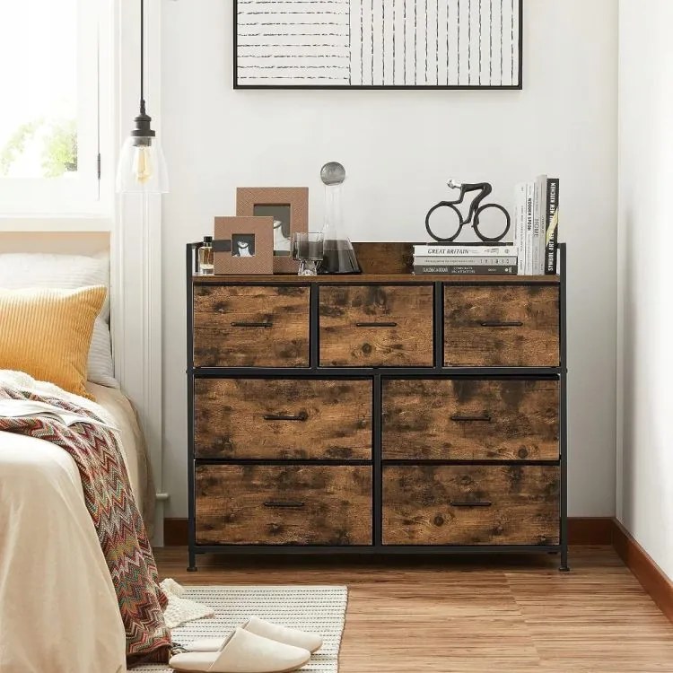 Comodă elegantă cu 7 sertare spațioase - stil rustic