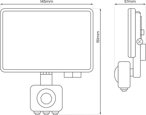 Proiector LED exterior cu senzor LED/30W/230V 5000K IP44