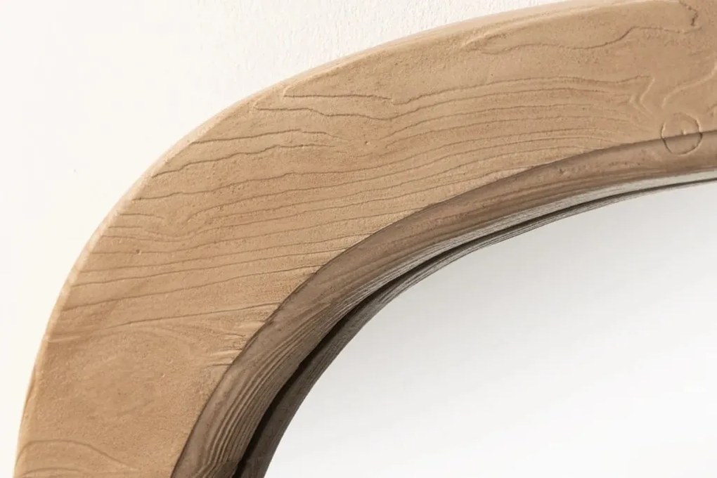 Oglinda de perete ovala ORGANIC 105cm lemn de pin