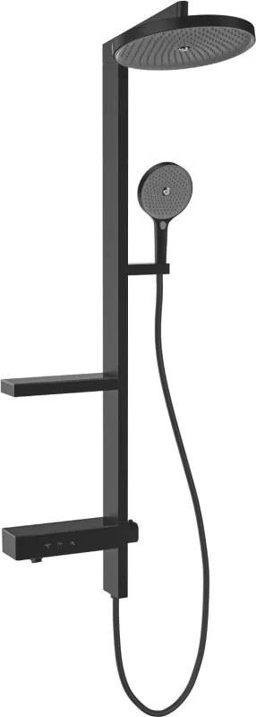 Mexen Dizzy set de duș exterior cu duș de ploaie și baterie, negru - 78104-70