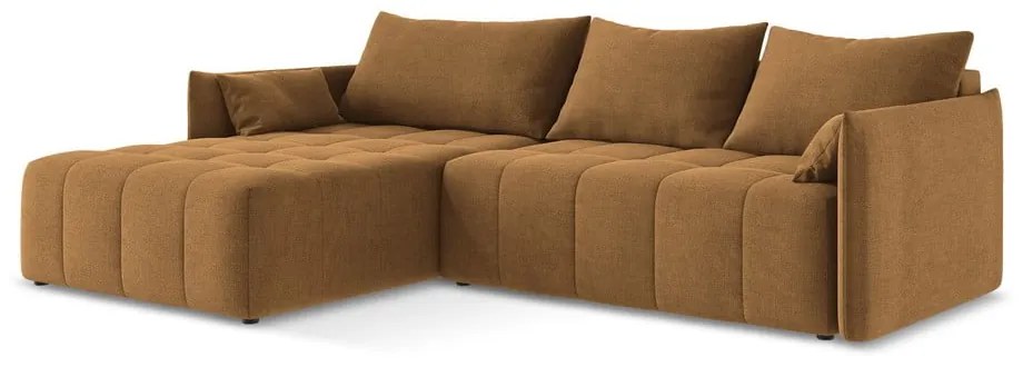 Colțar teracotă extensibil/cu spațiu de depozitare (cu colț pe partea stângă/cu șezlong) Moku – Makamii