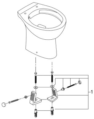 GROHE 39430000 - Vas WC pe pardoseală BAU CERAMIC 515 x 356 x 406 mm ceramică/alb
