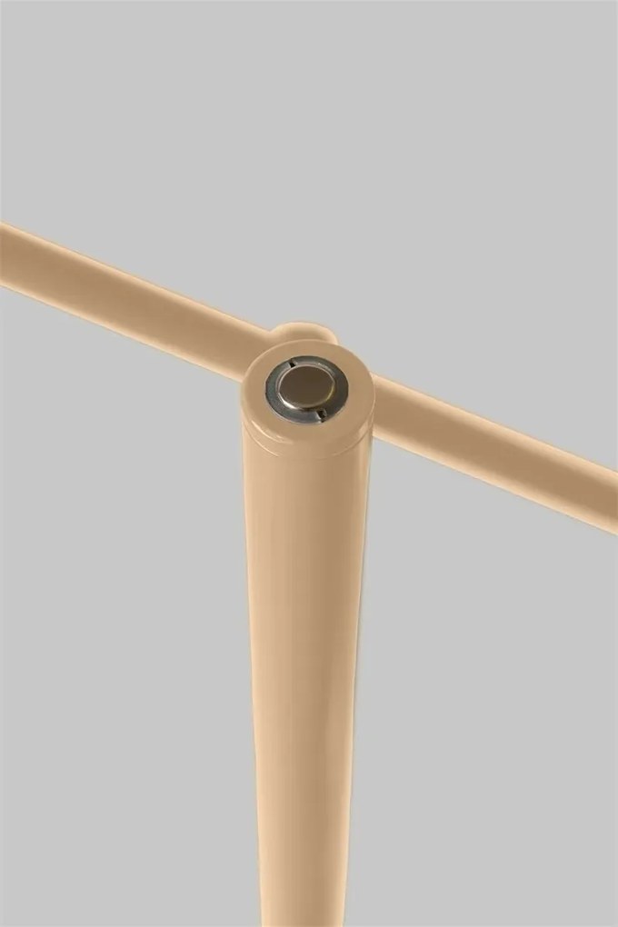 Lampadar cu 4 globuri sticla si metal bej Copenhagen