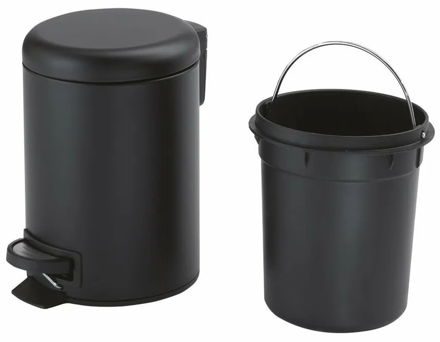 Coș de gunoi GEDY 330914 POTTY 5 L, negru mat