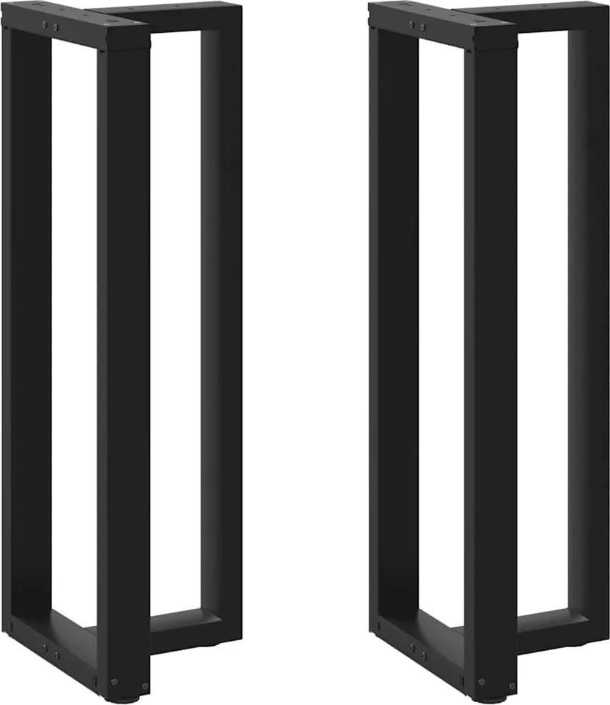 vidaXL Picioare de masă de bar în formă de T, 2 buc., negru, 50x35x(110-111) cm, oțel