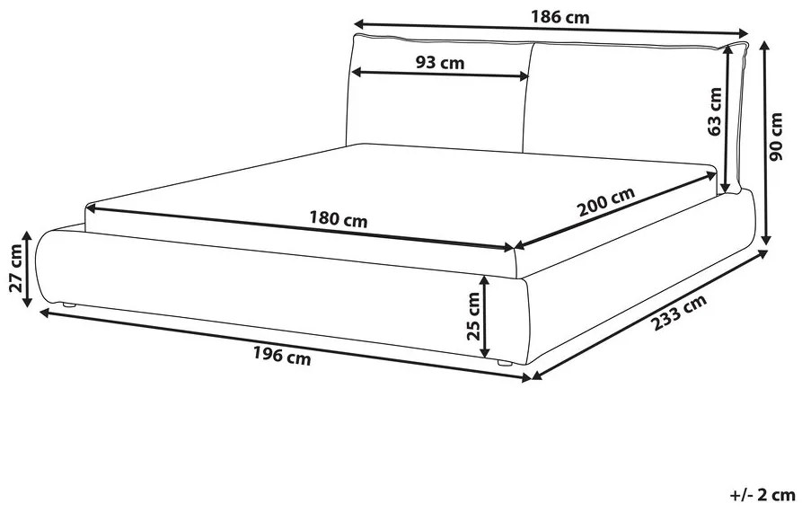 Pat matrimonial 180 cm Vetiver (bej) (cu somieră). 1076462
