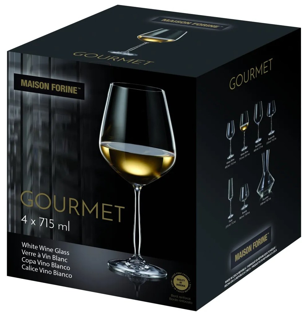 Set 4 pahare vin alb 715ml, Gourmet