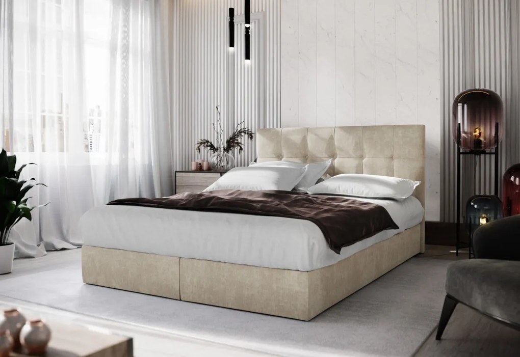 Expedo Pat tapitat boxspring PRIORA, 160x200, cosmic 10