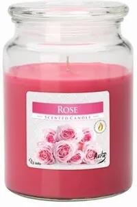 Lumânare parfumată în pahar Trandafir, 500 g