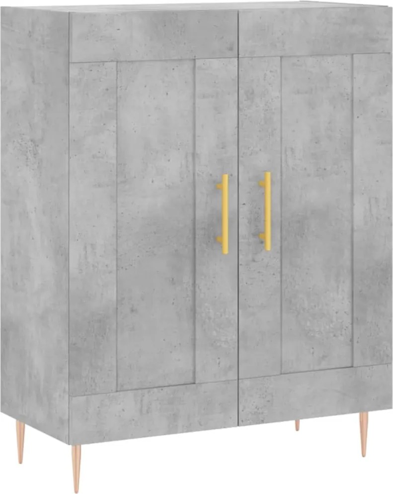 vidaXL Servantă, gri beton, 69,5x34x90 cm, lemn compozit