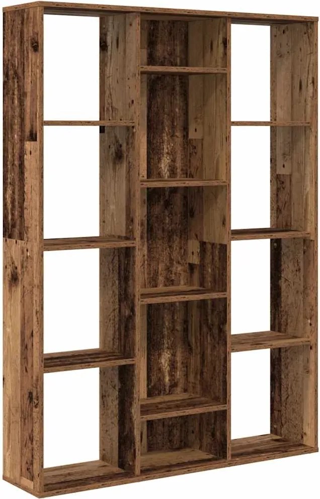 vidaXL Separator cameră/Bibliotecă, Lemn vechi, 100x24x140 cm, PAL