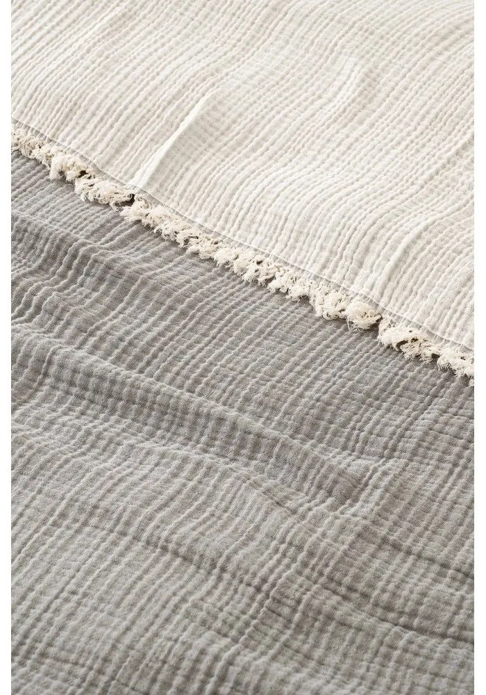Cuvertură gri din muselină pentru pat dublu 230x250 cm – Mijolnir