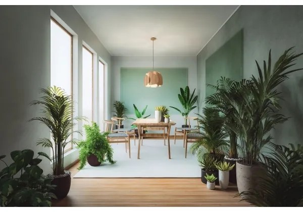 Lustră pe cablu PEVERO 1xE27/40W/230V lemn Fabas Luce 3672-40-132