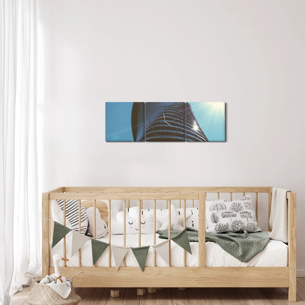 Tablou - Arhitectura (cu ceas) (90x30 cm)