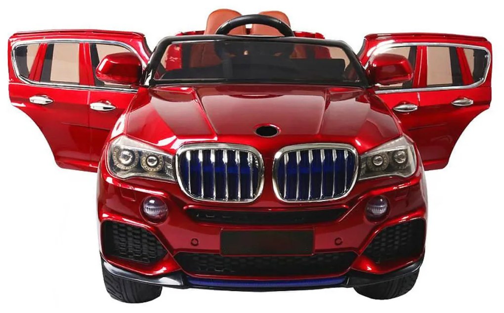 Masinuta Electrica cu Roti din Cauciuc NOVOKIDS™, Display LCD cu Redare MP4 Desene sau Muzica, Scaun de Piele, Model Offroad, Baterie Performanta