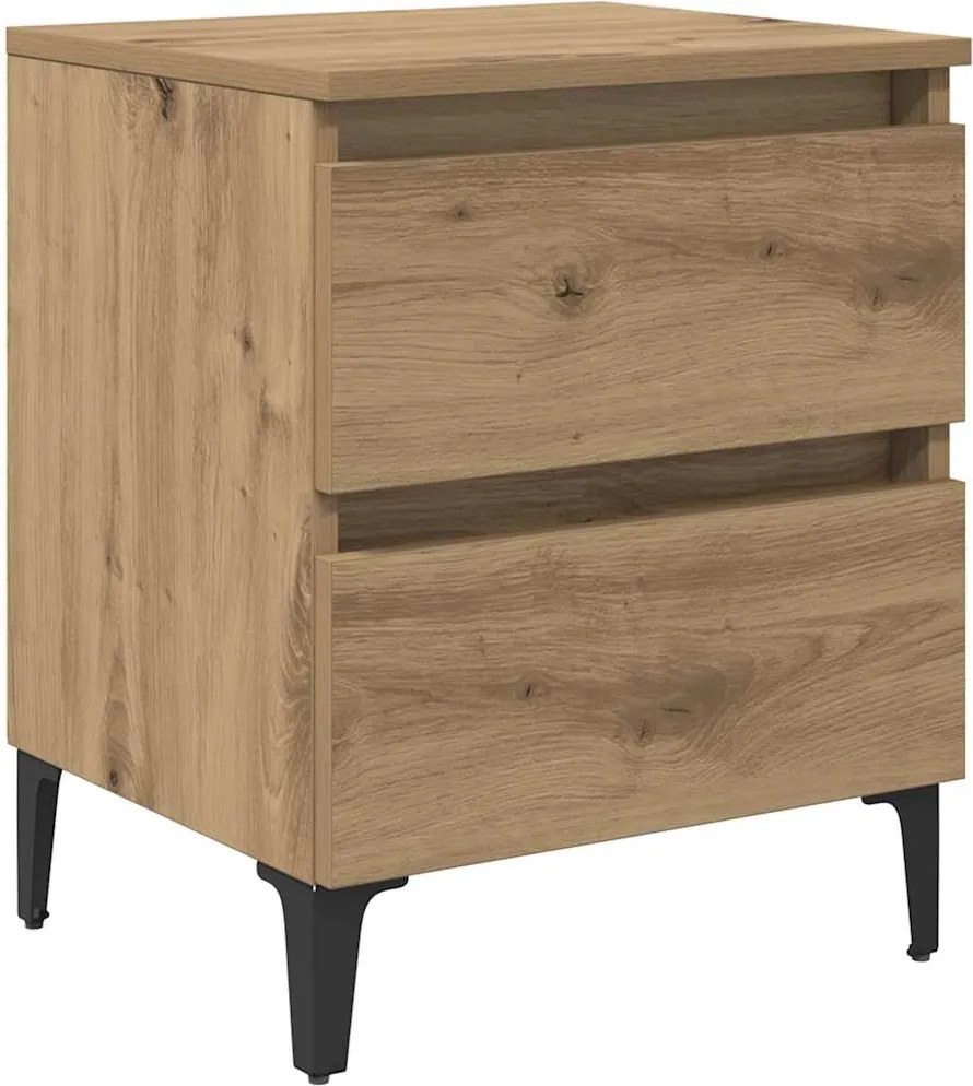 vidaXL Dulap de noapte stejar artizanal 40 x 35 x 50 cm Lemn compozit