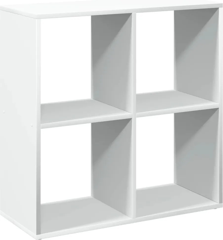 vidaXL Bibliotecă separatoare de cameră, albă, 69,5x29x69,5 cm, lemn stratificat