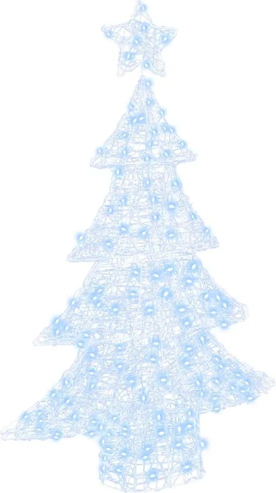 vidaXL Brad de Crăciun cu 100 LED Alb rece 120 cm Acril