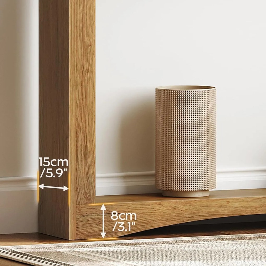MAM25 - Masa Consola foarte ingusta, 100 cm, masuta hol, living, dining, dormitor - Maro Deschis / Maro