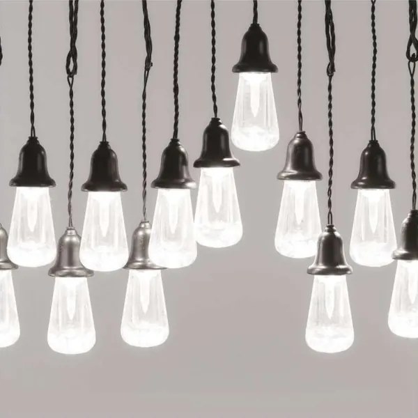 Ghirlandă luminoasă LED pentru exterior, 16 LED, 8,6 m, IP44, alb rece