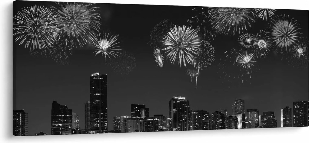 Tablou - Artificii in Miami (120x50 cm)