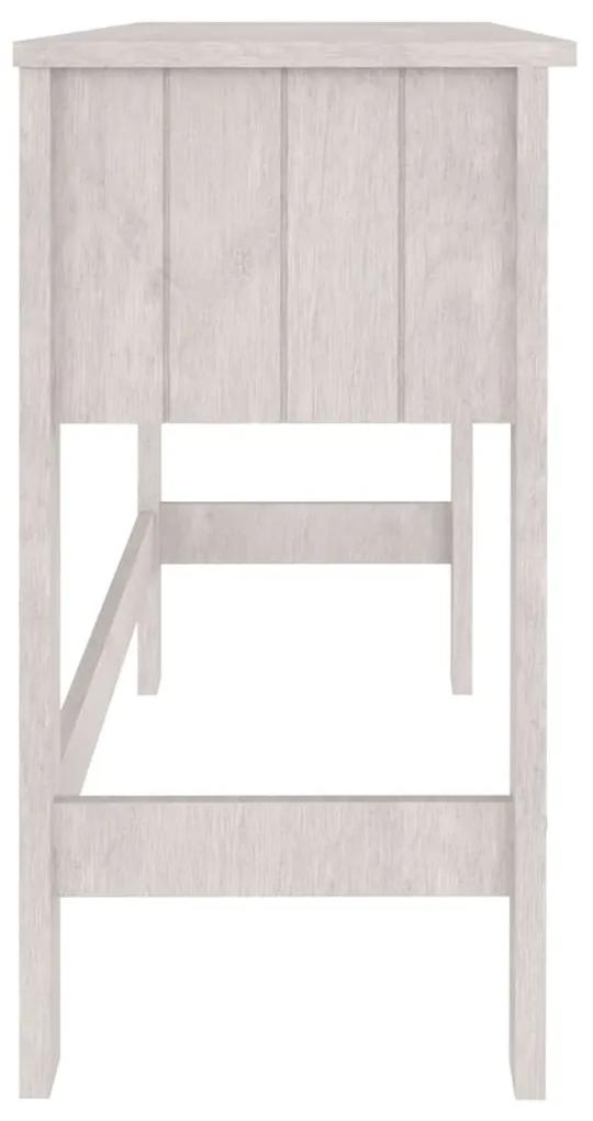 Birou, alb, 110x40x75 cm, lemn masiv de pin Alb