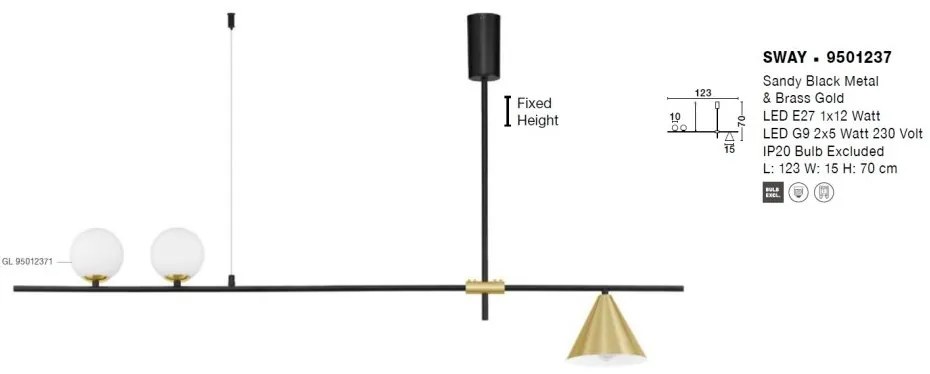 Lustra suspendata design modern minimalist SWAY