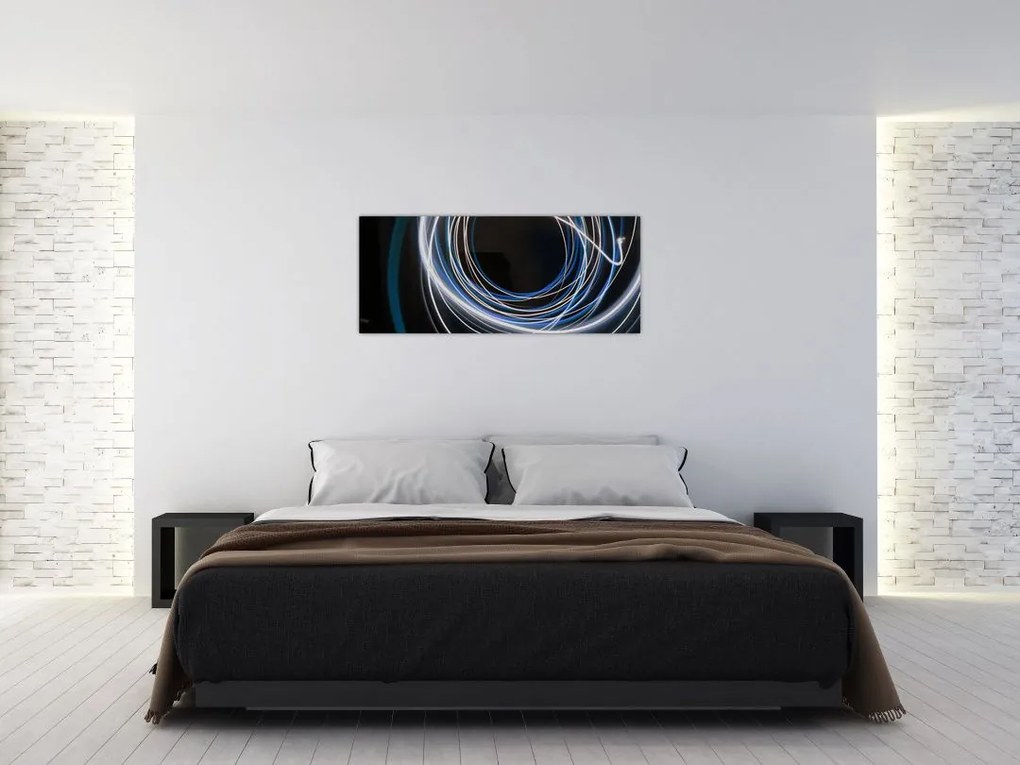 Tabloul cu linii albastre (120x50 cm)
