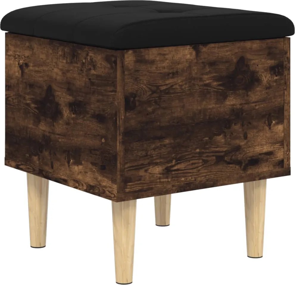 vidaXL Bancă de pantofi, stejar fumuriu, 42x42x46 cm, lemn prelucrat