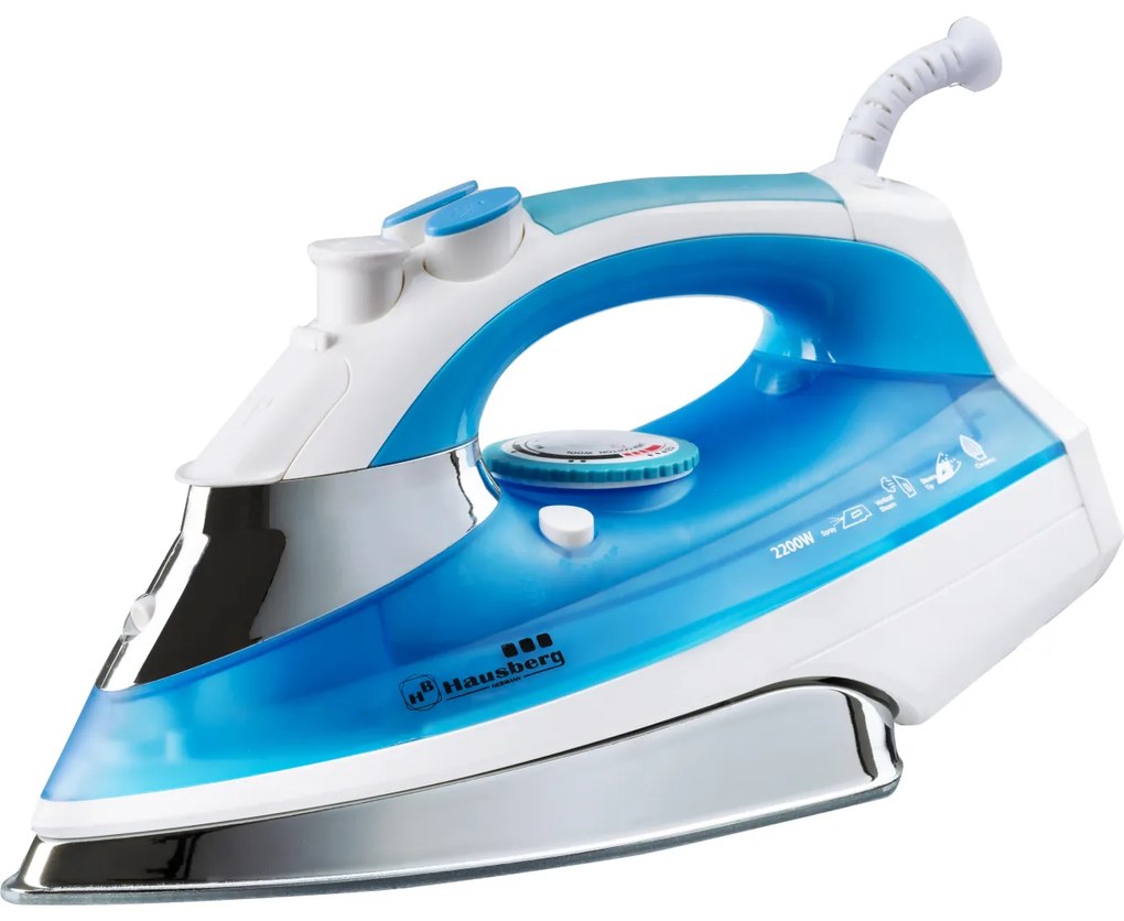 Fier de calcat Hausberg HB-7806, talpa ceramica, jet abur 16,7g/min