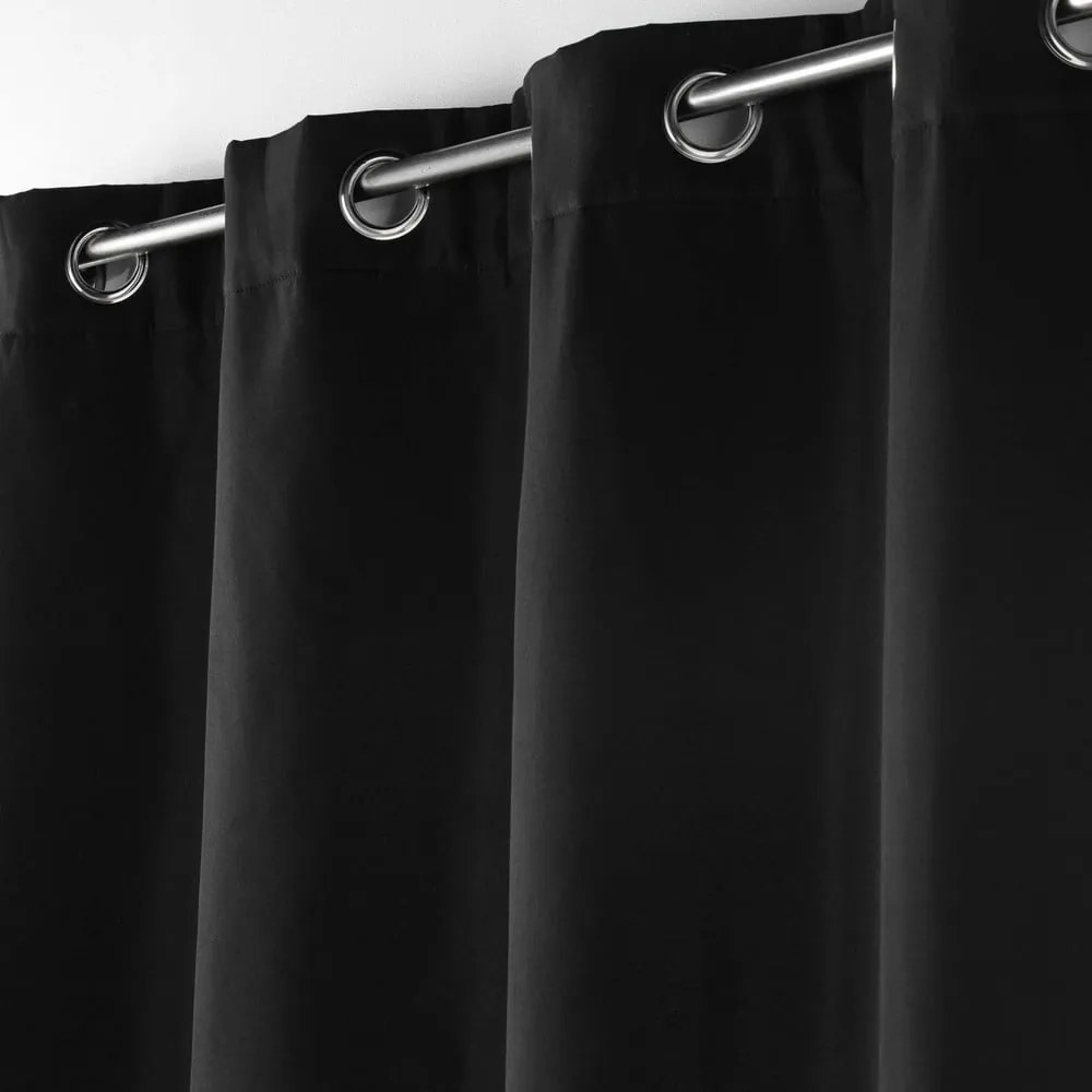Draperie neagră termoizolantă din microfibră 135x260 cm Micropolar – douceur d'intérieur