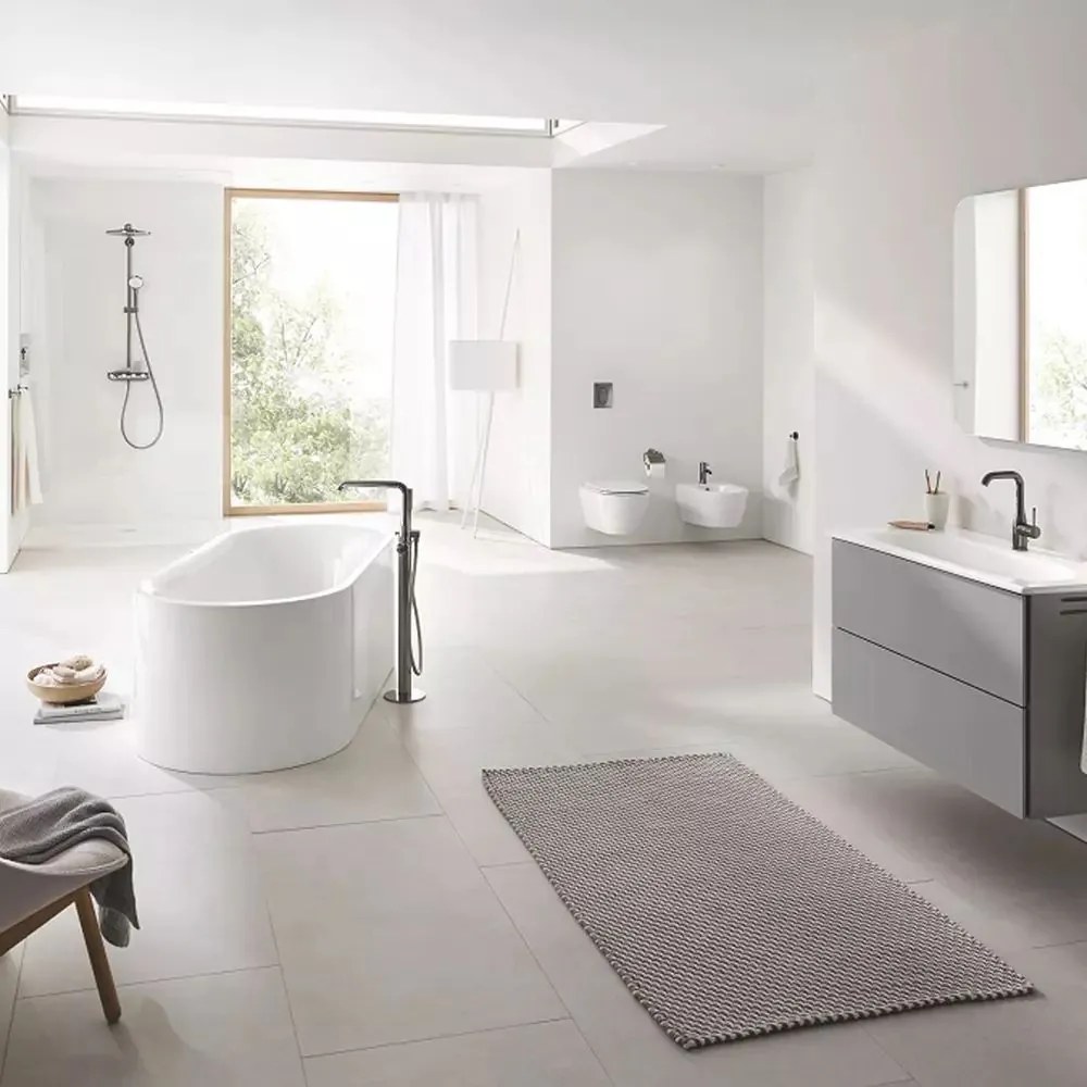 Coloana de dus cu termostat Grohe Euphoria SmartControl 310 Duo antracit periat Hard Graphite