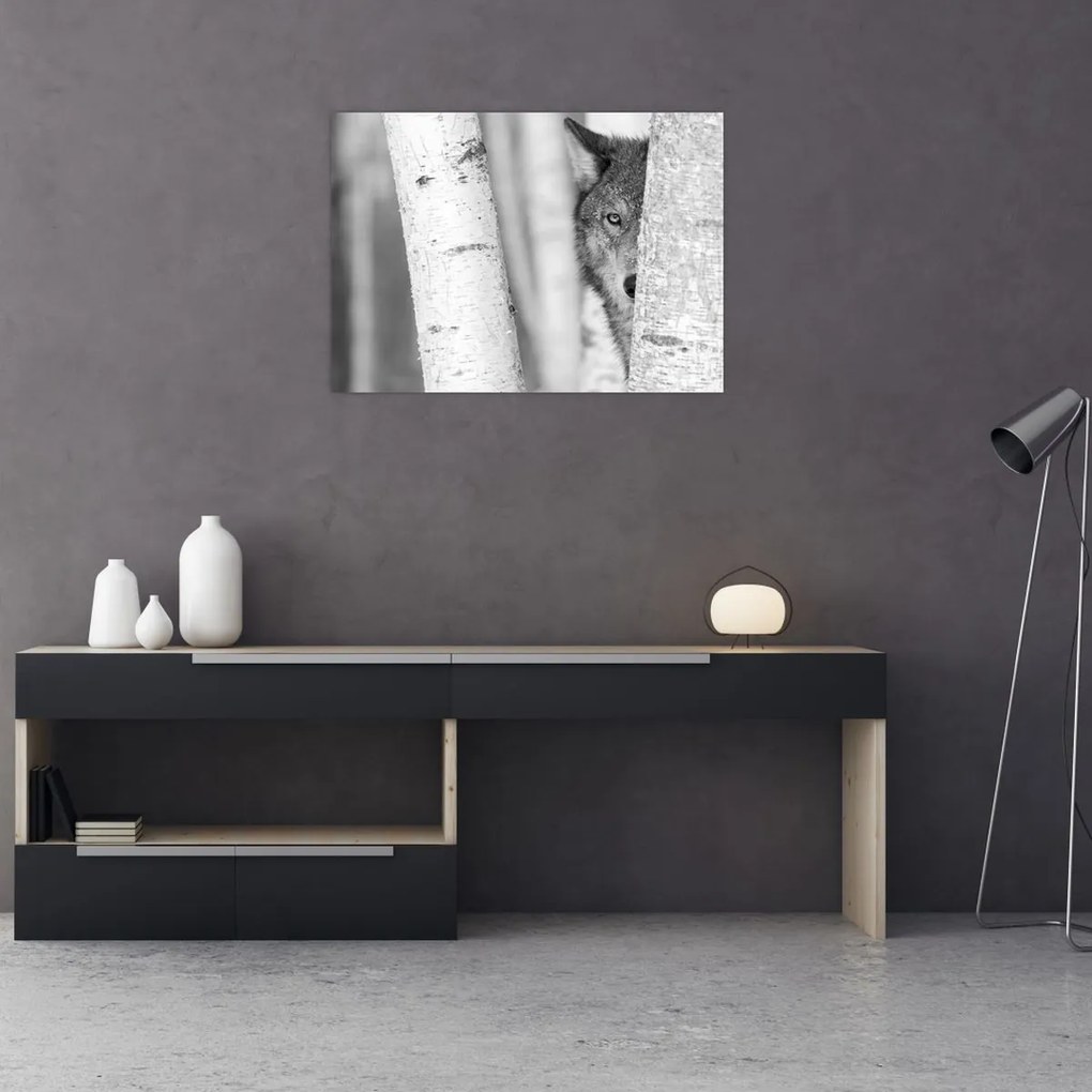 Tablou - Lupul din pădure (70x50 cm)