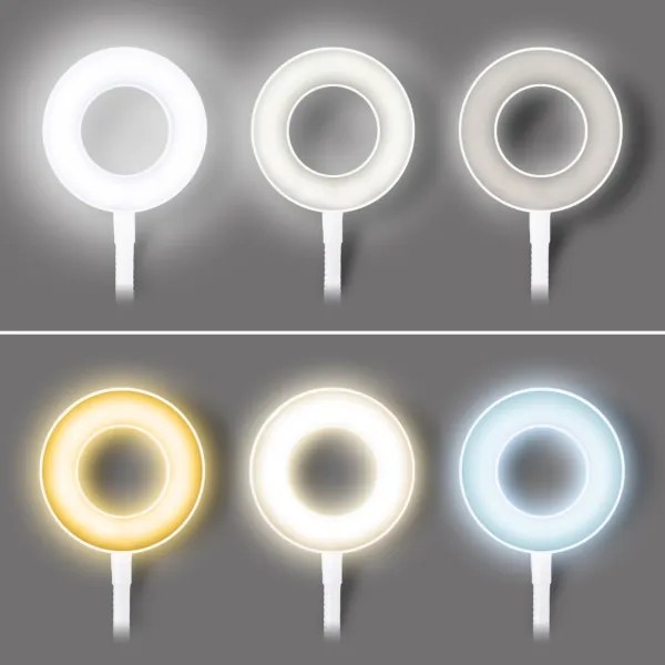 Solight WO66-W - Lampă de birou LED dimabilă cu clemă, 8W, 230V, 3000/4000/5000K, albă