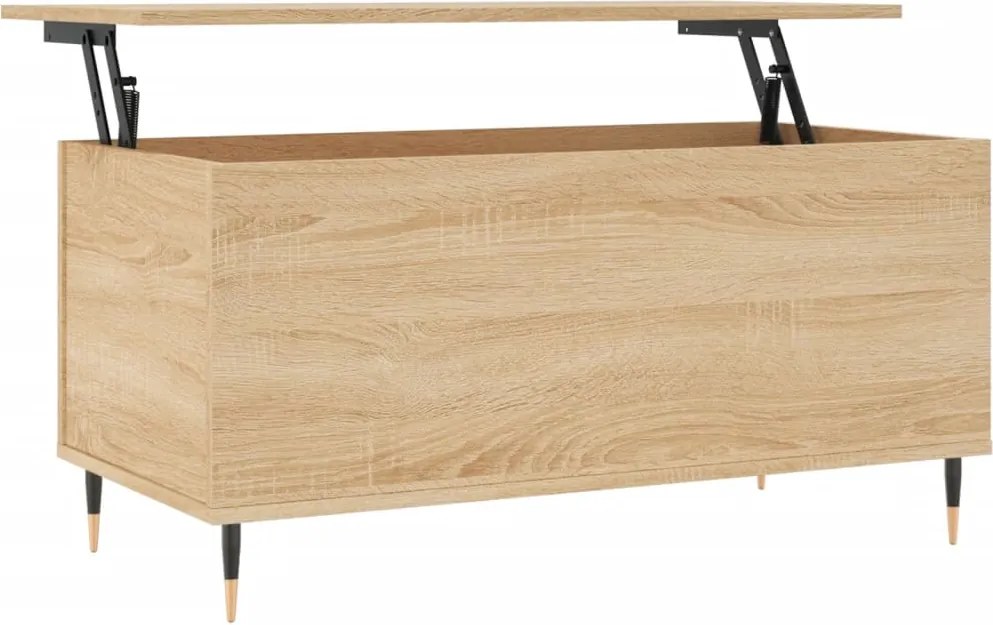 vidaXL Măsuță de cafea, stejar sonoma, 90x44,5x45 cm, lemn compozit