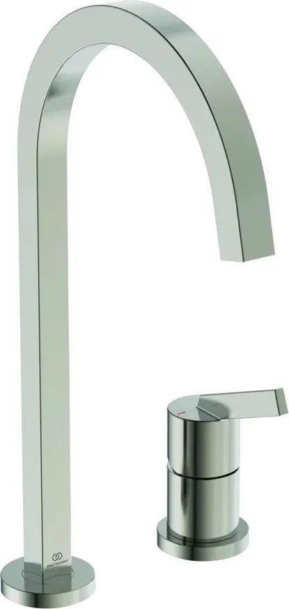 Baterie bucatarie Ideal Standard Gusto Square 217 argintiu Silver Storm 2 elemente