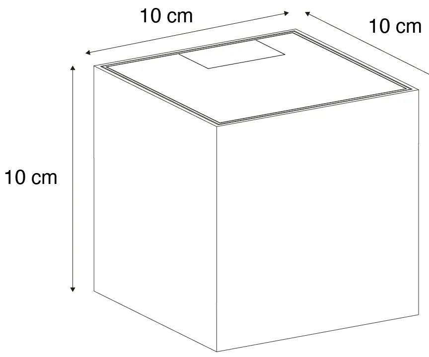 Lampă de perete de exterior maro rugină, cu LED, cu 2 lumini, IP65, solară - Charlene