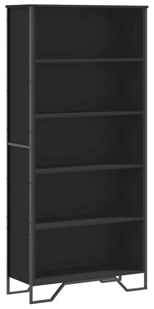 3295312 vidaXL Bibliotecă, negru, 80x31x169 cm, lemn prelucrat