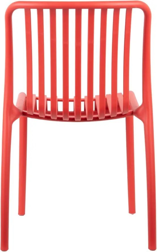 Scaun de dining roșu deschis din plastic Glee – Leitmotiv