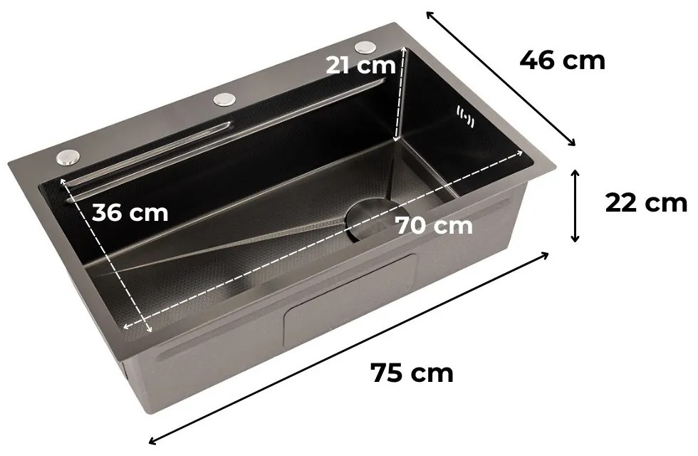 Chiuvetă Holly din oțel inoxidabil