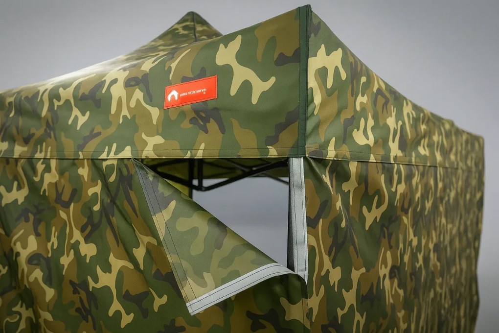 Pavilion de grădină  3x4,5m – din aluminiu, 2 pereţi laterali, Bej