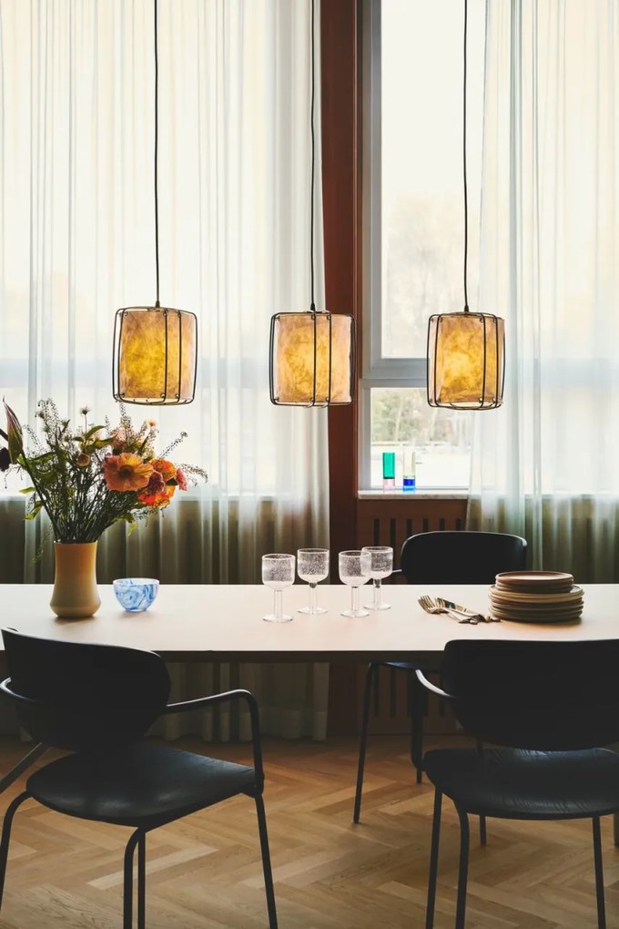 Lustra cu 3 pendule stil modern Japandi Cardine