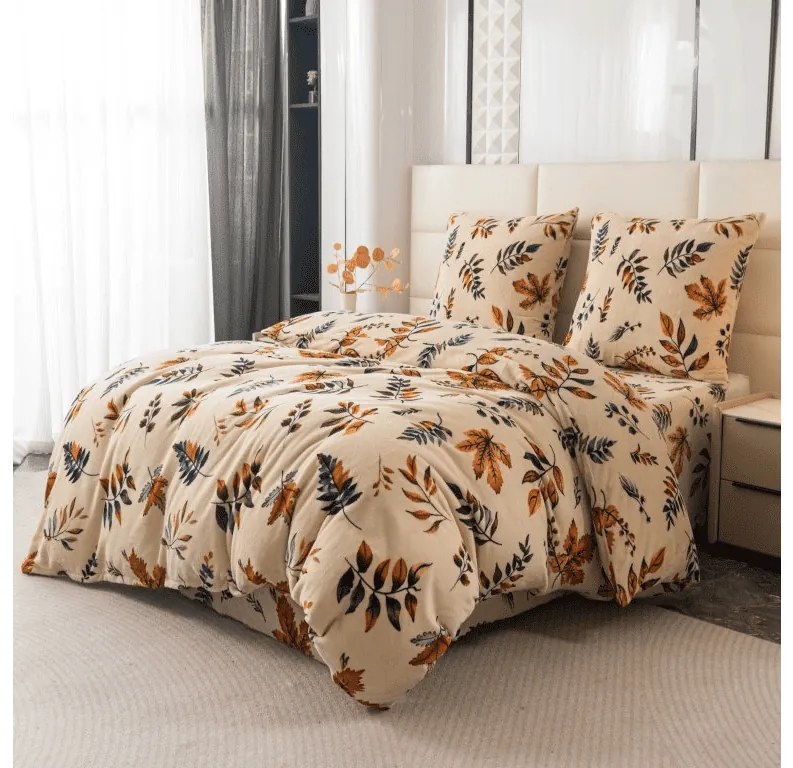 Lenjerie cocolino AUTUMNA crem Dimensiune lenjerie de pat: 70 x 90 cm | 140 x 220 cm