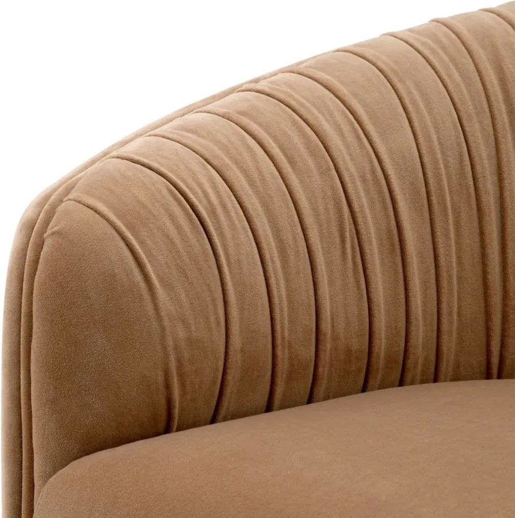 Fotoliu modern LUX Jameson, Amaro camel