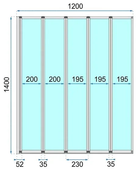 Paravan de cada pliabil Rea Idea crom 120x140 cm mobil