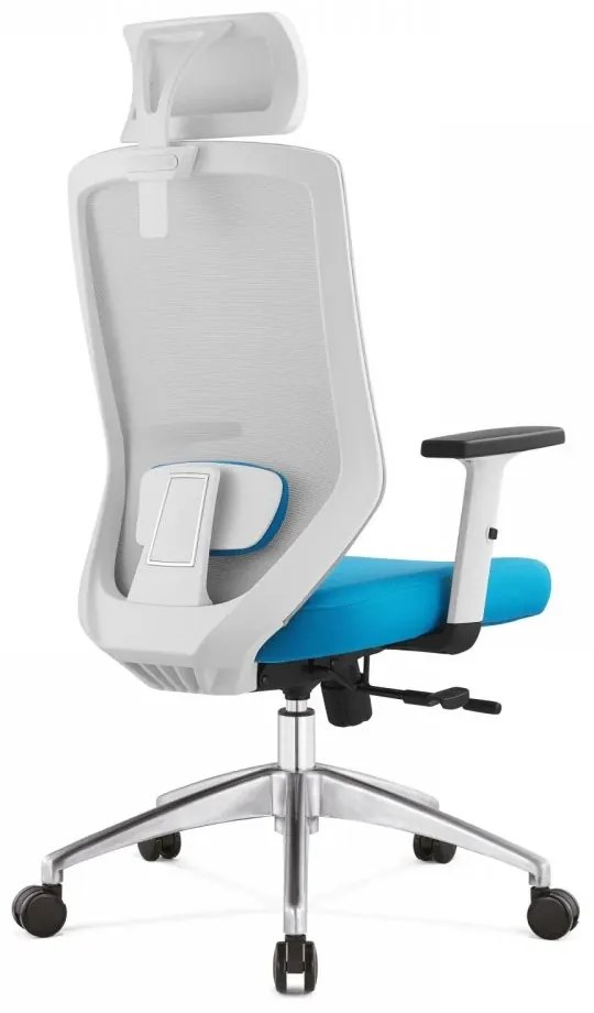 RESIGILAT- Scaun ergonomic Joy-H, sezut cu translatie, Mesh, Gri/Albastru