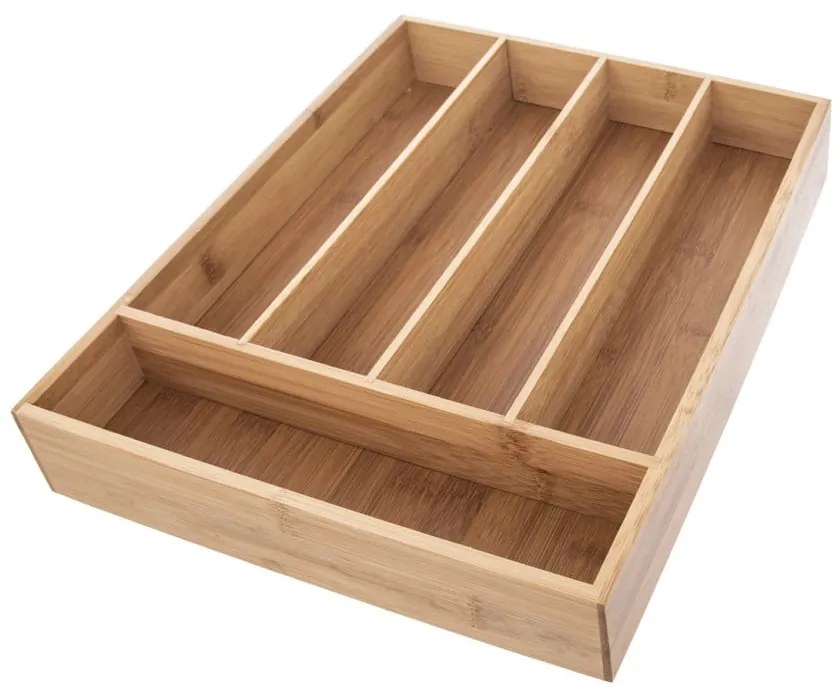 Organizator din bambus pentru tacâmuri pentru sertar 26 x 35 cm - Orion