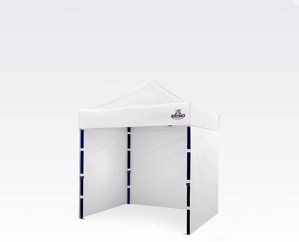 Cort de petrecere 2x2m cu 3 pereți: Adăpost din oțel cu balamale pentru grădină - cu 3 pereți - Alb
