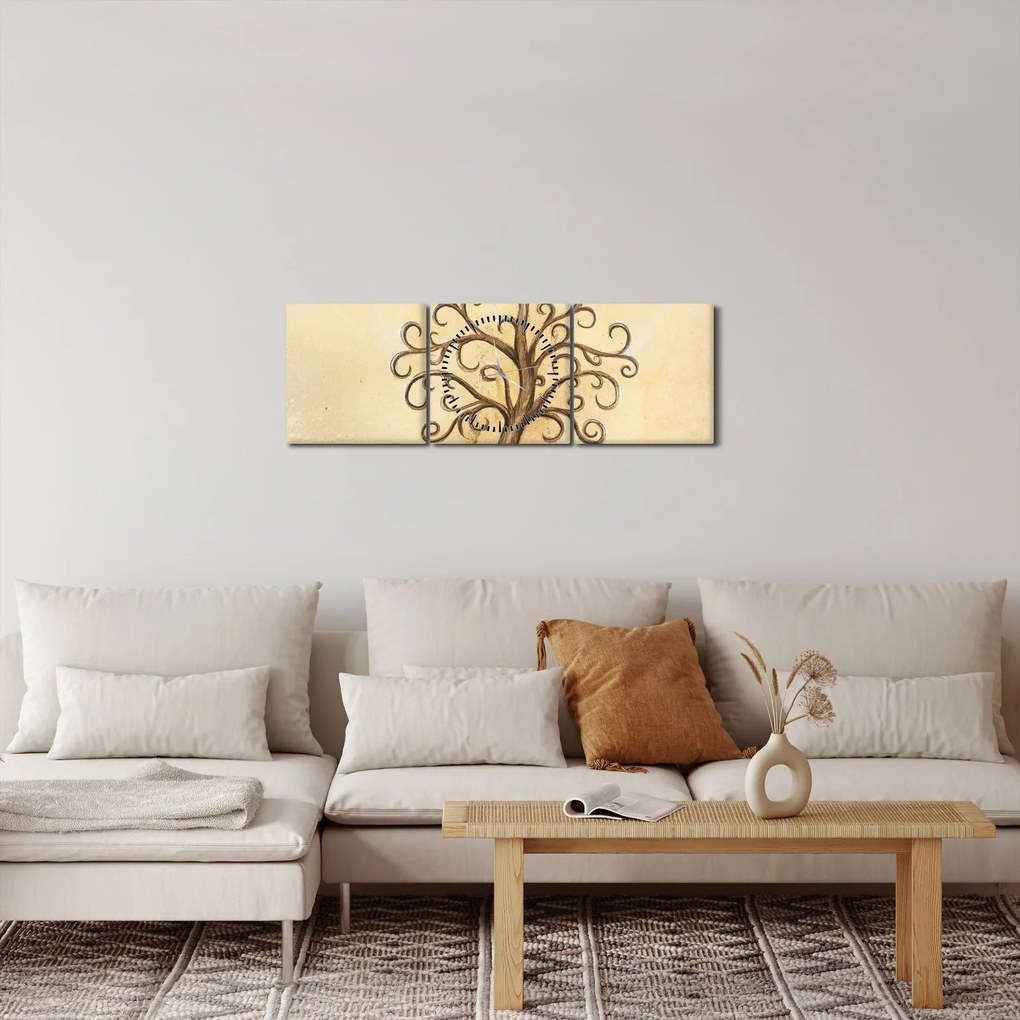 Tablou - Copacul vieții (cu ceas) (90x30 cm)