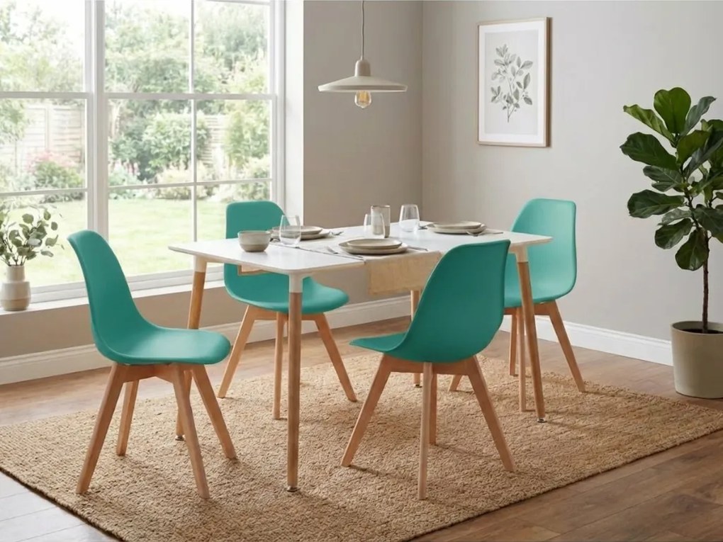 OFERTA Scaun verde KITO cu picioare din fag II. calitate